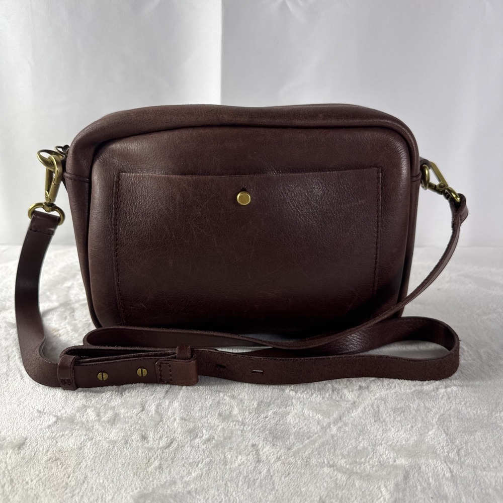 Madewell Brown Leather The Camera Crossbody Bag Purse Minimalist Capsule